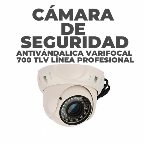 Cámara Antivandalica Varifocal 700 TLV Línea Profesional