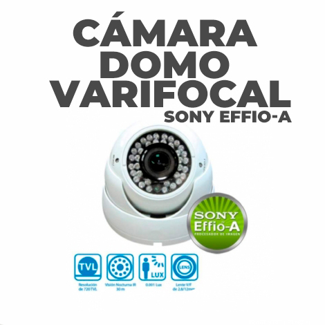 Cámara Domo Varifocal 2,8mm/12mm SONY EFFIO-A Linea Profesional